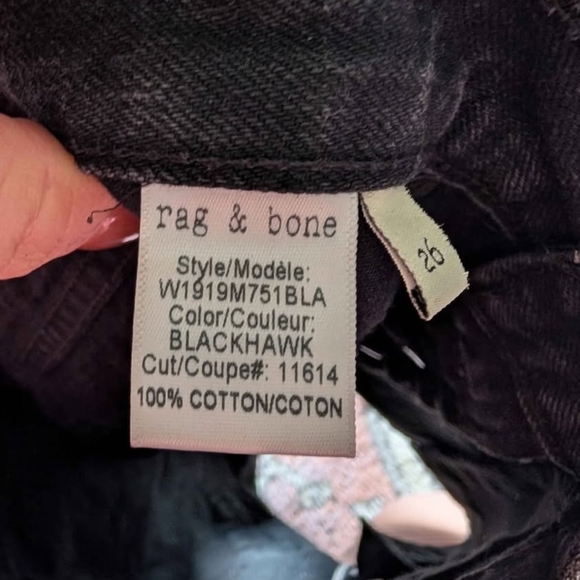 Rag & Bone Blackhawk Denim Shorts Size 26 Button Fly Cuttoff Jean - Picture 4 of 9